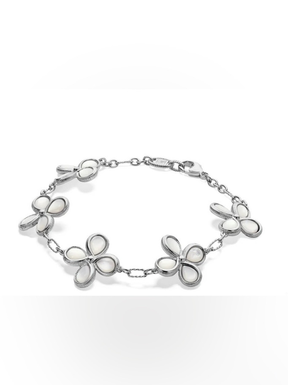 Judith Ripka Jardin Station Bracelet With Mother Of Pearl
